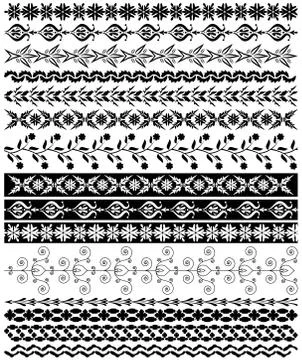 Vector decorative borders Stock Illustration