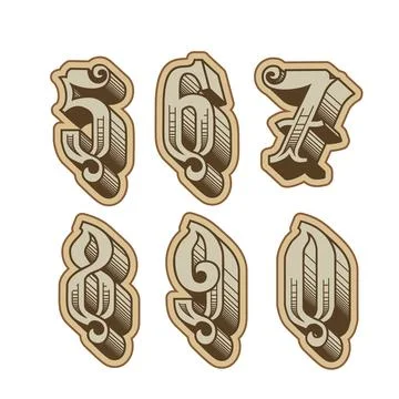 Vector decorative cyrillic font Stock Illustration