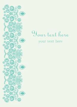 Vector decorative floral border design Stock Illustration