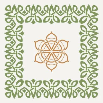 Vector decorative frame in the Celtic style Stock Illustration