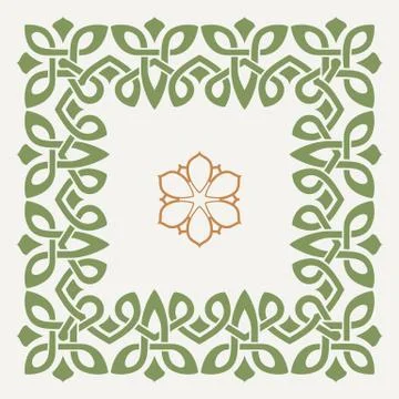 Vector decorative frame in the Celtic style Stock Illustration