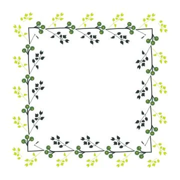 Vector decorative frame made from autumn leaves. Stock Illustration