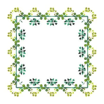 Vector decorative frame made from autumn leaves. イラスト素材