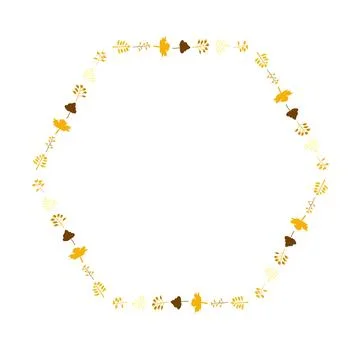 Vector decorative frame made from autumn leaves. Stock Illustration