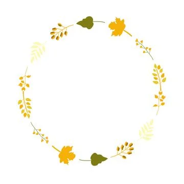 Vector decorative frame made from autumn leaves. Stock Illustration