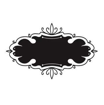 Vector decorative frame in vintage style, isolated on a white background. Stock Illustration