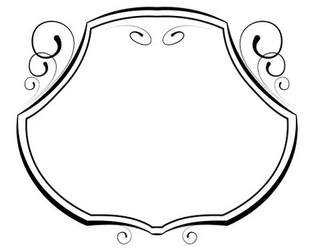 Vector decorative frame on white background Stock Illustration