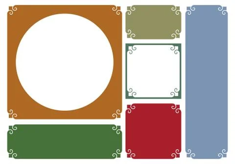 Vector decorative frames and background Illustrazione stock