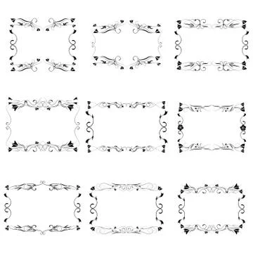 Vector decorative frames Stock Illustration