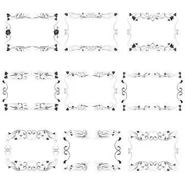 Vector decorative frames Illustrazione stock