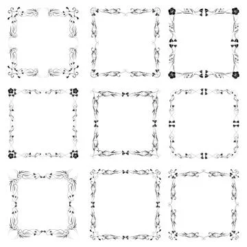 Vector decorative frames Stock Illustration