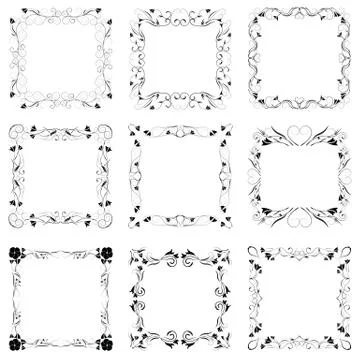 Vector decorative frames Illustrazione stock