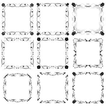 Vector decorative frames Illustrazione stock