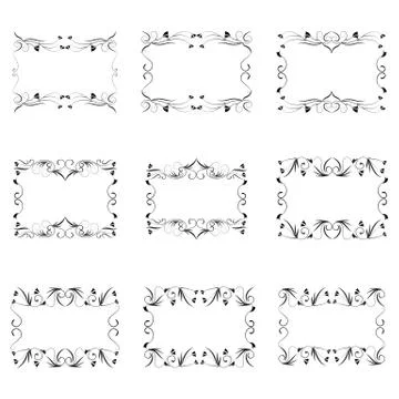 Vector decorative frames Stock Illustration
