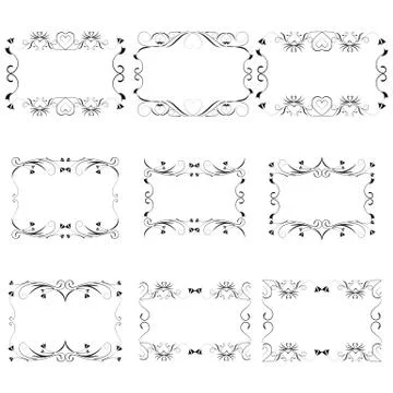 Vector decorative frames Illustrazione stock