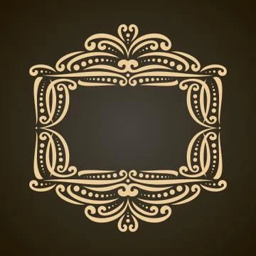 Vector decorative golden frame Stock Illustration