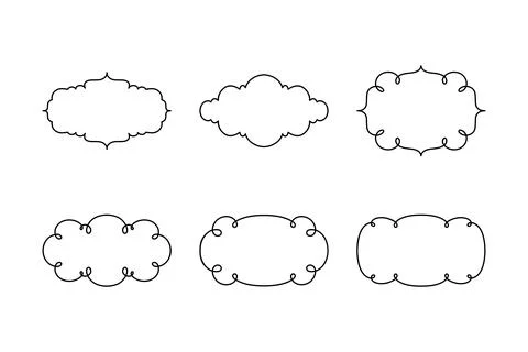 Vector Decorative Linear Frames Set. Vintage Frame Design Elements, Filigree Illustrazione stock