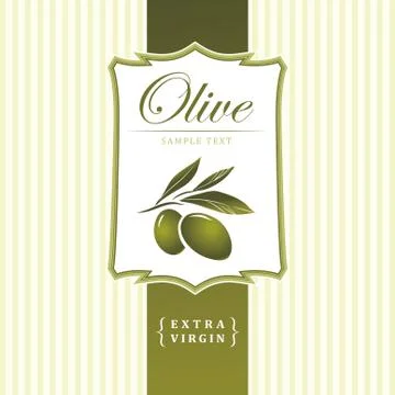 Vector decorative olive branch. Stock Illustration