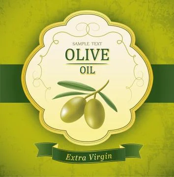 Vector decorative olive branch. Stock Illustration