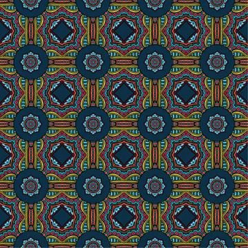 Vector decorative ornamental seamless pattern Stock Illustration