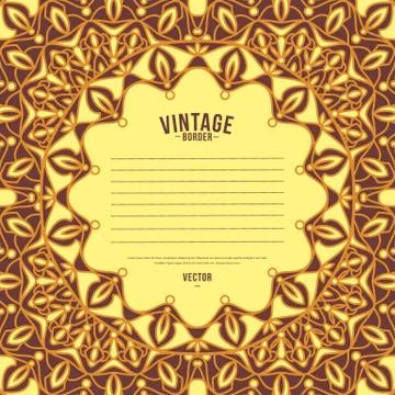 Vector decorative ornamental vintage frame Stock Illustration