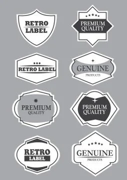 Vector decorative retro label design elements Stock Illustration
