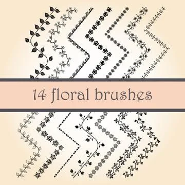 Vector Decorative Scribble Paintbrushes Stock Illustration