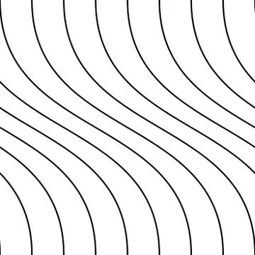 Vector decorative seamless outline pattern. Striped endless wave texture. White イラスト素材