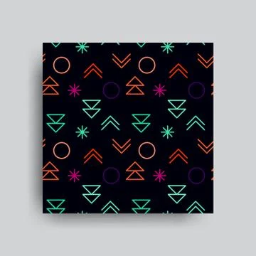 Vector decorative seamless patterns set Stock Illustration