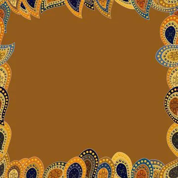 Vector. Decorative vintage frames and borders. Doodles pattern style. Border des Illustrazione stock