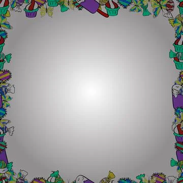 Vector. Decorative vintage frames and borders. Doodles pattern style. Border des 스톡 일러스트