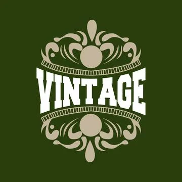 Vector Decorative Vintage Typography Elements, Greeting Card Design, Fancy .. Stock Illustration