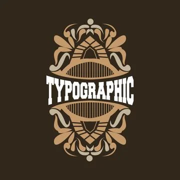 Vector Decorative Vintage Typography Elements, Greeting Card Design, Fancy .. Stock Illustration