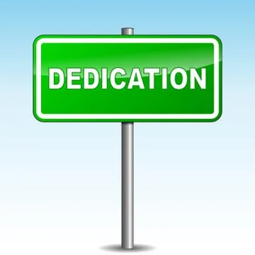 Vector dedication signpost Stock Illustration