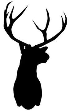 Vector Deer Head Silhouette Stock Illustration