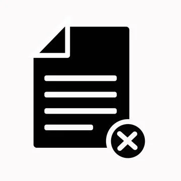 Vector Delete File Document. High quality black style vector icons Stock Illustration