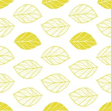 Vector Delicate seamless leaves repeat seamless pattern. Floral pattern Stock Illustration