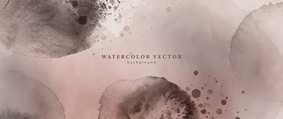 Vector delicate watercolor background in pink-brown shades Stock Illustration