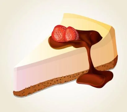 Vector delicious cheesecake Stock Illustration