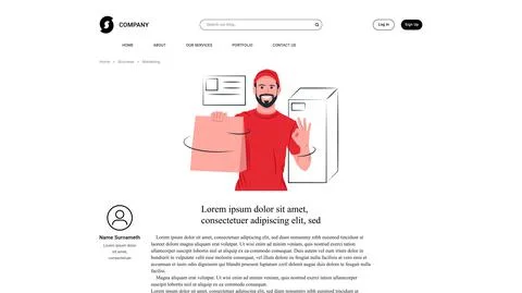 Vector deliver in shadow of sharp lines style . Editable illustration Stock Illustration