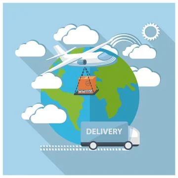Vector delivery concept Stock Illustration