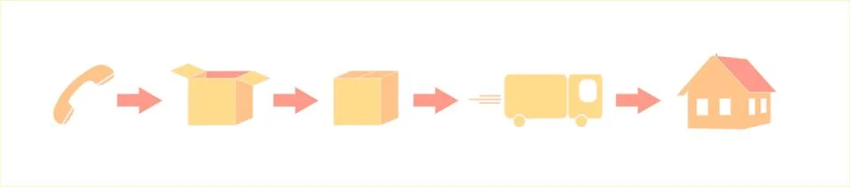 Vector delivery concept Stock Illustration