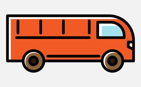 Vector Delivery or Cargo Van icon isolated on white background Stock Illustration