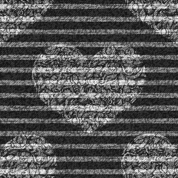 Vector denim romantic striped seamless pattern. Faded jeans background with Stock Illustration