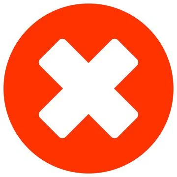 Vector Deny Flat Icon Image Stock Illustration