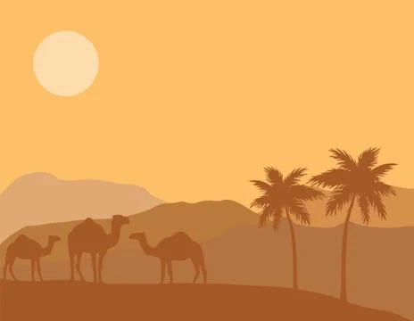Vector Desert Background Stock Illustration