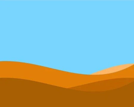 Vector desert landscape background illustration Stock Illustration