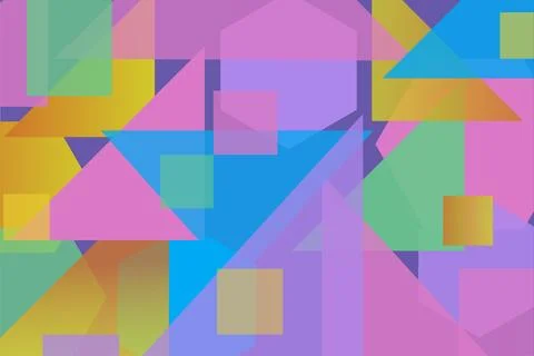 Vector design of abstract background with flat multicolored geometric shapes Stock Illustration