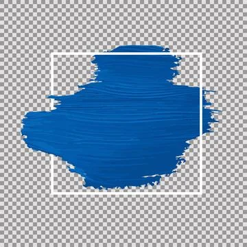 Vector design of acrylic paint texture with blue brushstroke. Artistic design Stock Illustration