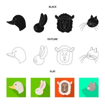 Vector design of agriculture and breeding sign. Collection of agriculture and Stock Illustration
